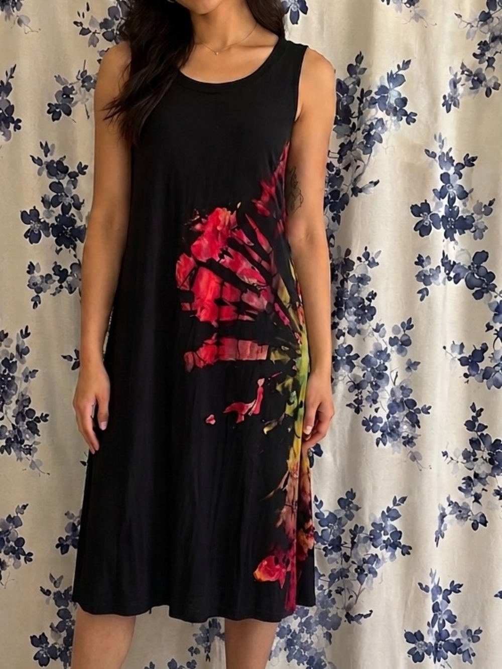 Midi Cotton Tie-Dye Tank Dress-so comfortable and cool!!